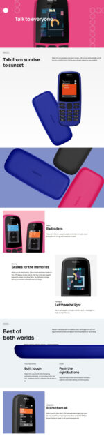 NOKIA 105 2019 DUAL SIM BLACK - immagine 2