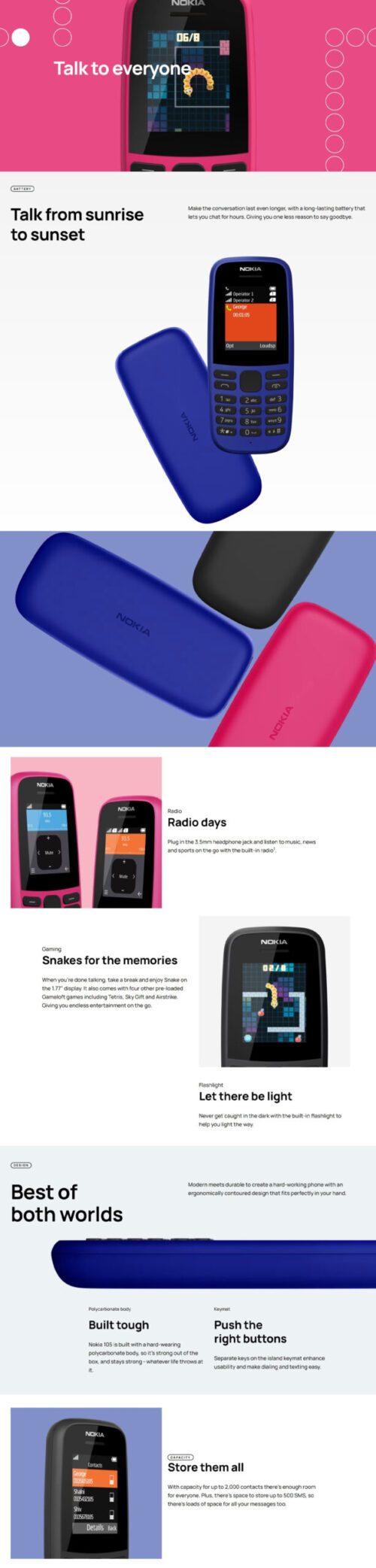 NOKIA 105 2019 DUAL SIM BLACK - immagine 2