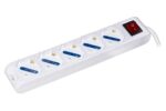 PRESA MULTIPLA LINK 5 SCHUKO CON INTERRUTTORE CAVO 1,5MT BIANCA