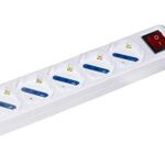 PRESA MULTIPLA LINK 5 SCHUKO CON INTERRUTTORE CAVO 1,5MT BIANCA