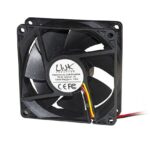 VENTOLA PER CASE 80X80X25MM BK 12V CONNETTORE 3 FILI CON VITI INCLUSE
