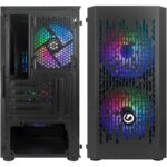 CASE MINI TOWER NO PSU BLITZ R24 3USB3 0,5MM SPCC 3FAN RAINBOW BLACK