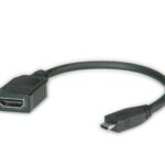 ADATTATORE MICRO HDMI-HDMI 4K M/F 3840x2160 @30Hz CON CAVO 0,15MT