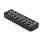 HUB USB 3.1 7 PORTE SEVEN BK FAST CHARGING COMPATIBILE 1.0/2.0