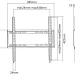 STAFFA TV/MONITOR 32/55 BK NEW MAX 35KG MAX VESA 400*400