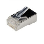 PLUG RJ45 RETE CAT.6 FTP TRANSPARET CONF. 10PCS ADJ