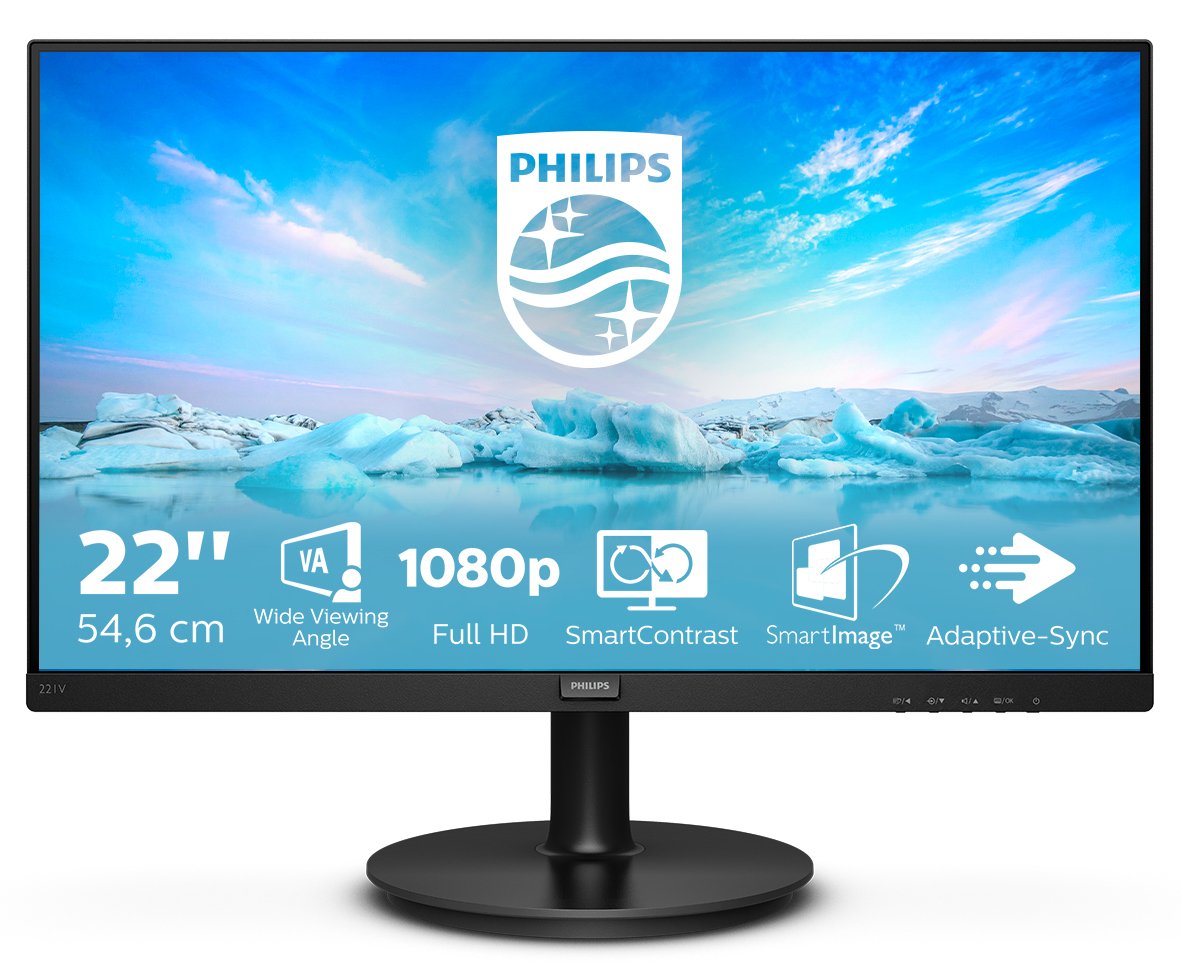 221V8A_00_1.jpg MON 21,5VA VGA HDMI VESA MM PHILIPS 221V8A/00 16:9 4000:1 4MS - immagine 1