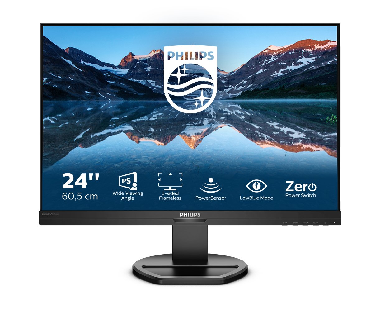 240B9_00_1.jpg MON 24,1IPS VGA DVI DP HDMI MM USB PHILIPS 240B9/00 16:10 - immagine 1