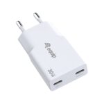 ALIMENTATORE 30W GAN 2 PORTE SLIM W 2*USB C QC+PD3.0