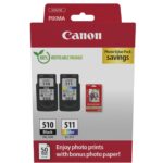 INK CANON PG510/CL511 CMYK+ CARTA F OTO  IP2700, MP230, MP252, MP272,