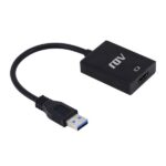 ADATTATORE USB 3.0-HDMI M/F BK CON CAVO ADJ