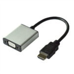 ADATTATORE HDMI-VGA 2K M/F + AUDIO 1920x1080/1200 @60Hz CON CAVO 015MT