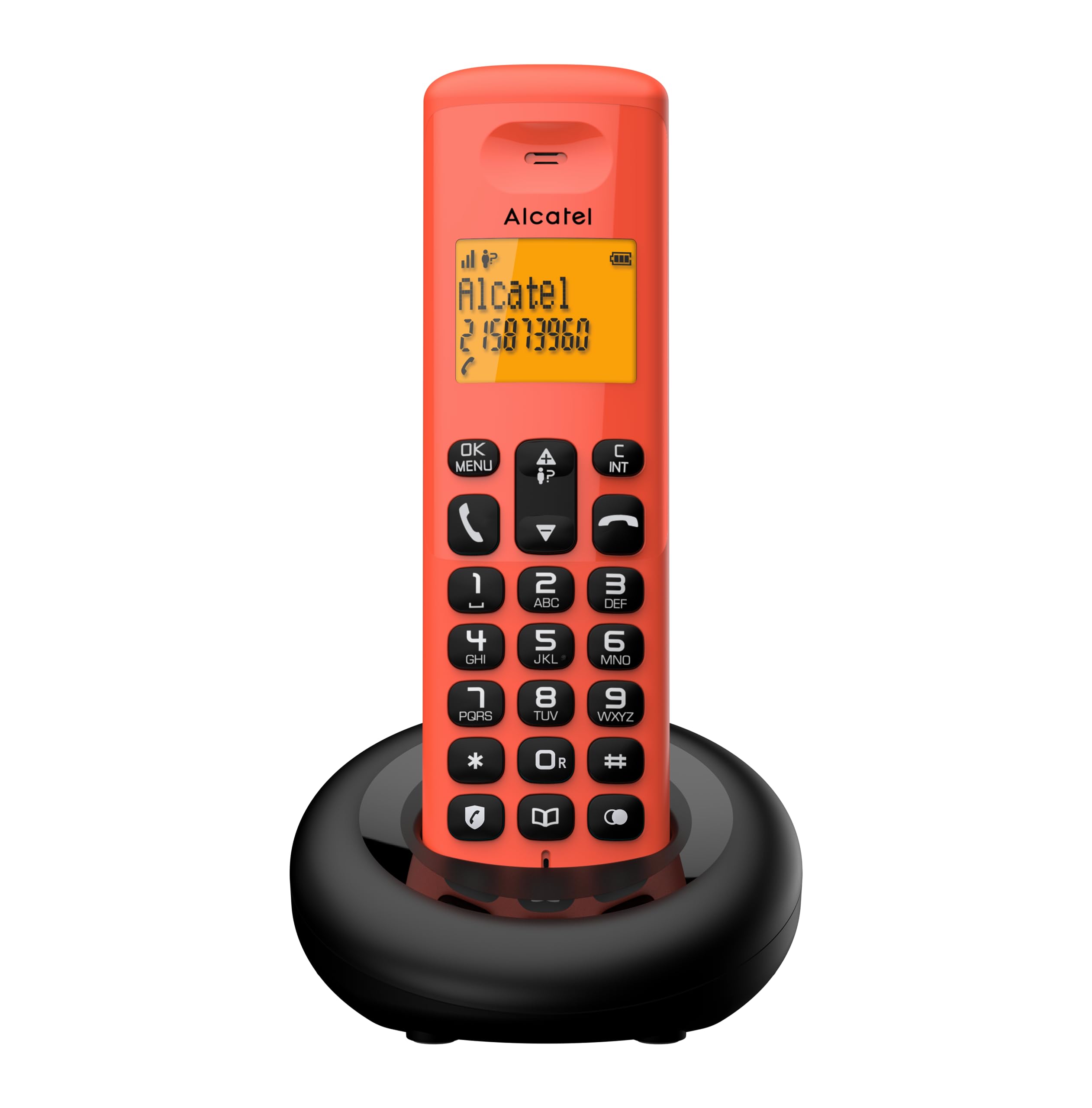 3700601426717_1.jpg TELEFONO CORDLESS ALCATEL E160 RED - immagine 1