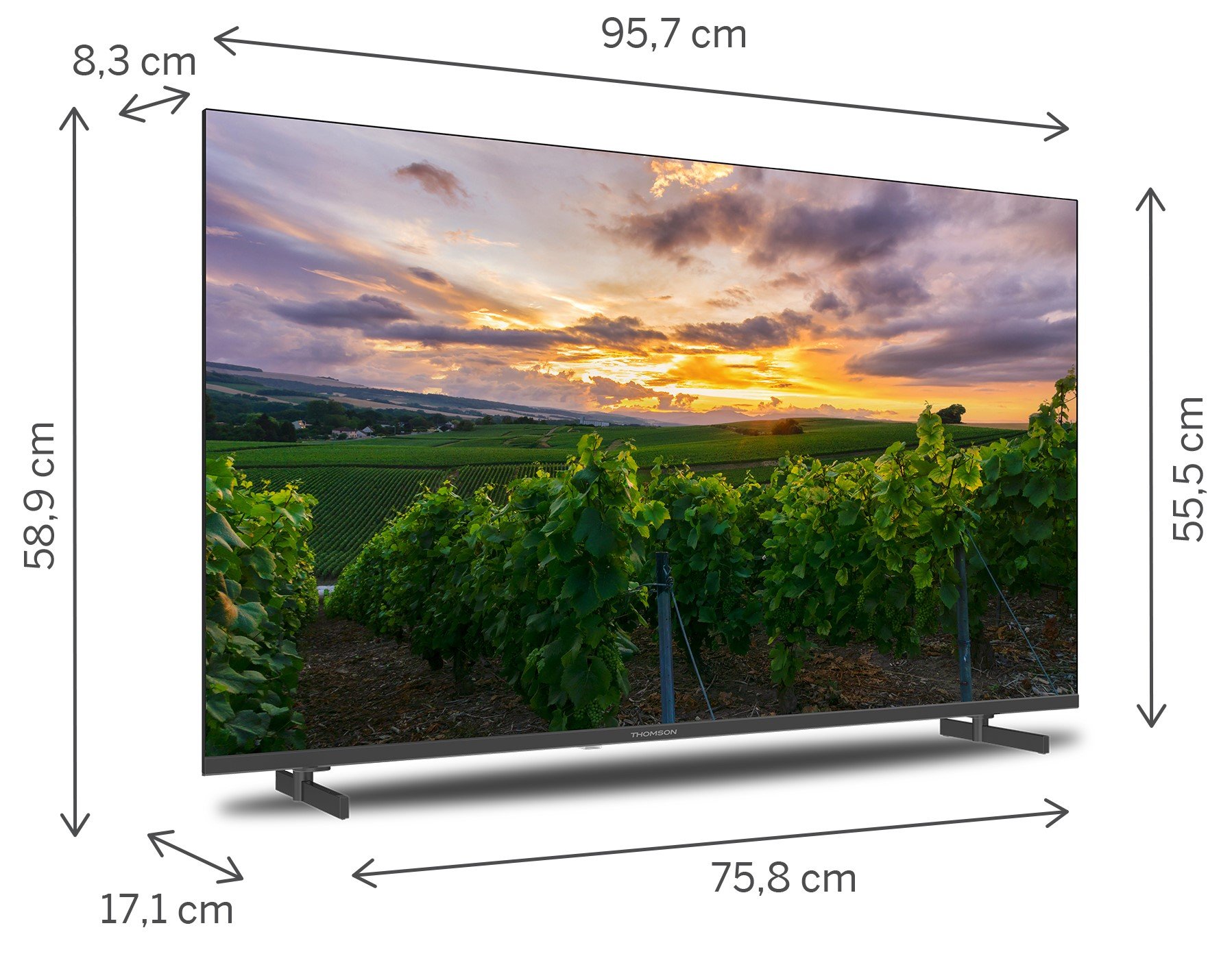 43QA2S13_1.jpg TV 43 THOMSON 4K QLED SMART UHD T2/C2S2 ANDROID 11 FRAMELESS - immagine 1