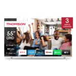 TV 55 THOMSON 4K  SMART UHD T2/C2S2 GOOGLE TV FRAMELESS WHITE