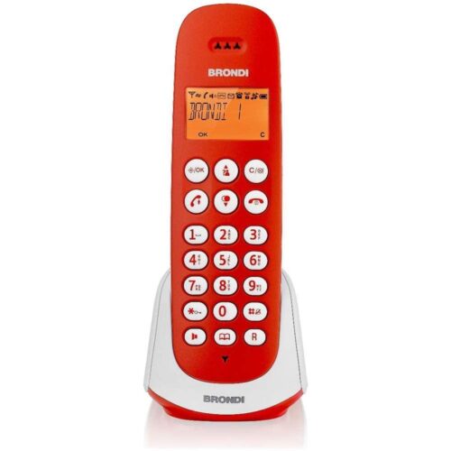 TELEFONO CORDLESS BRONDI ADARA RED-
WHITE ITALIA - immagine 2