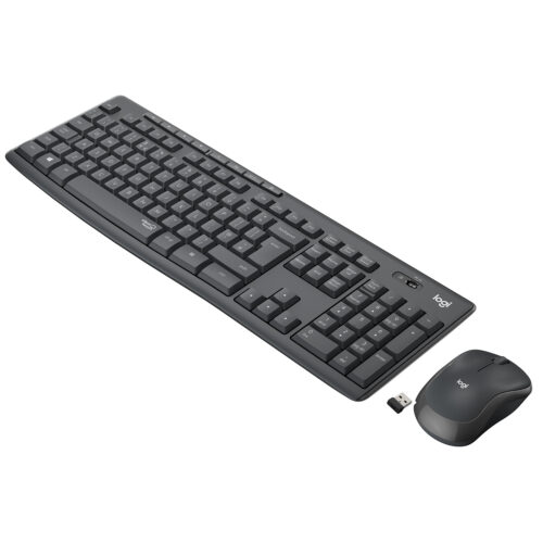 TASTIERA MK295 LOG WIRELESS+MOUSE USB SILENT GRAFITE - immagine 2