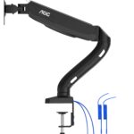 STAFFA TV/MONITOR DA TAVOLO MORSA HUB USB  DA 13 A 32 9KG A GAS