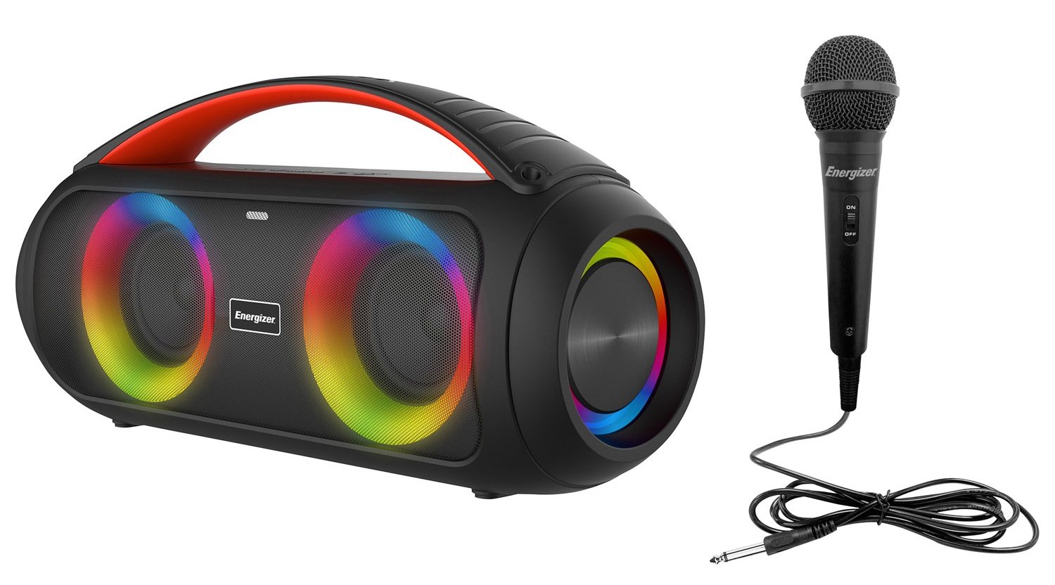 BTS258_1.jpg ENERGIZER PARTY SPEAKER BT + POWERB ANK BLUETOOTH RGB 16W + RADIO E MIC - immagine 1
