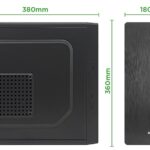 CASE MINITOWER PSU 240W ITAK I603 MATX MITX U30,5MM SPCC BK FAN VETRO