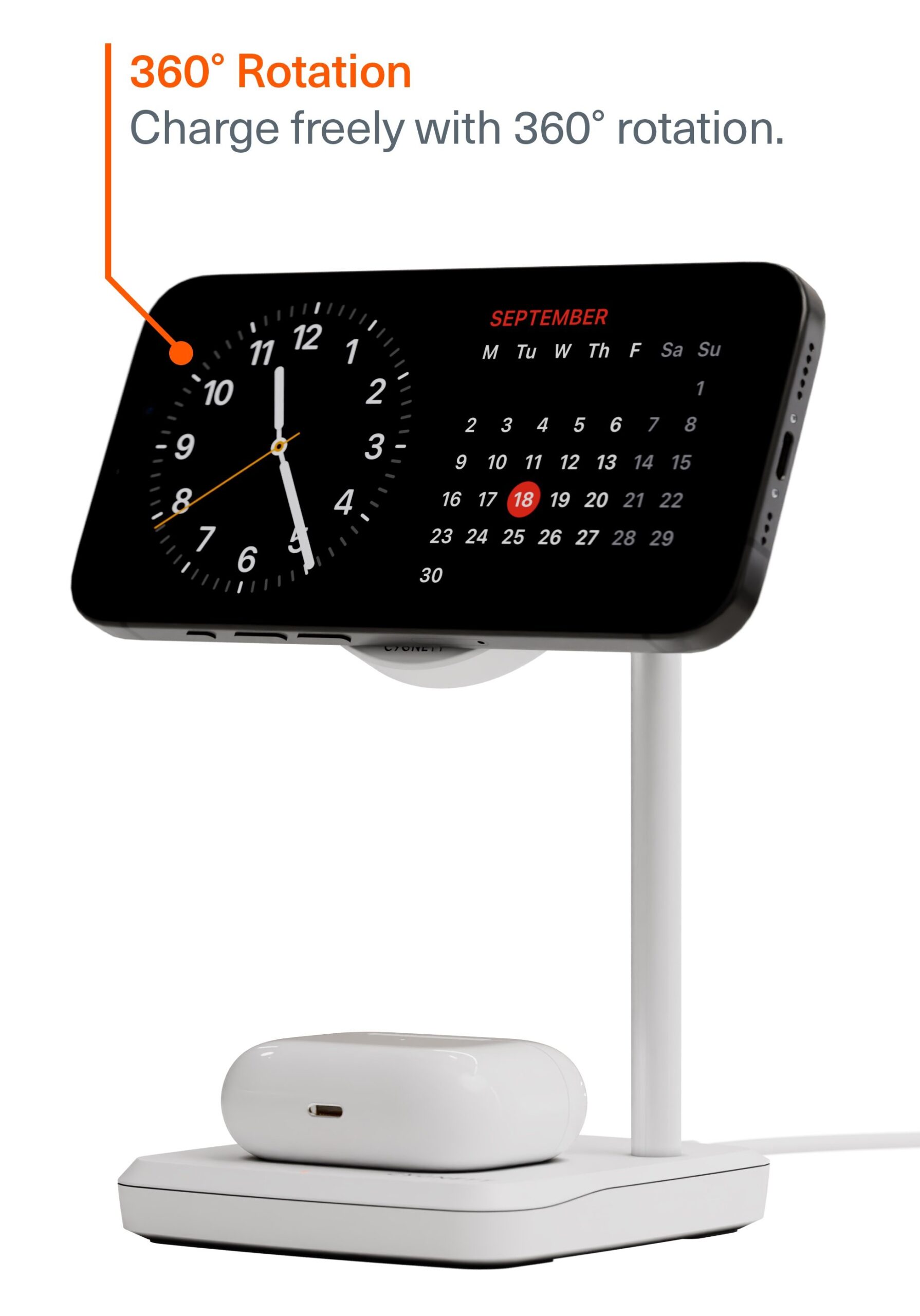 CY5099BUNCP_1.jpg QI2 2-IN-1 CHARGEBASE 15W WIRELESS WHITE - immagine 1