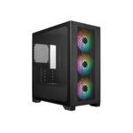 CASE MINITOWER NO PSU ELITE 301 BK USB A+C 3,5/2,5 RGB GLASS MATX MITX