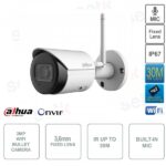 CAMERA IP 2MP WIFI BULLET 3,6MM IR30M IP67 MICROSD 12V