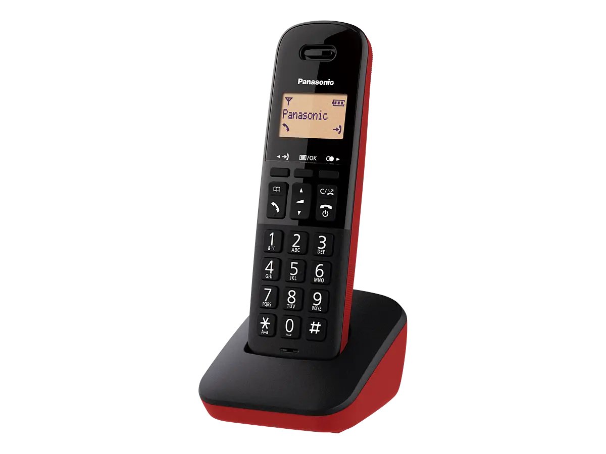 KX-TGB610JTR_1.jpg TELEFONO CORDLESS PAN TGB610 ROSSO ORA/ID CHI./RUBRICA 50 NUM/18 ORE - immagine 1