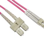 CAVO FIBRA OTTICA 2MT LC/SC MULTIMODALE DUPLEX 50/125 OM4