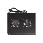 ARMADIO RACK KIT 4 VENTOLE CON TERM OSTATO PER ARMADI RACK 22/24U NERO