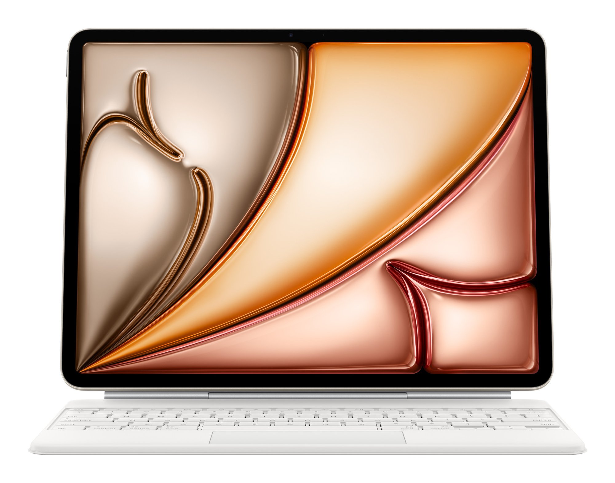 MDFW4T_A_1.jpg MAGIC KEYBOARD X IPAD AIR 13 2025 WHITE -IPAD AIR 13(M SERIE) IT - immagine 1