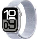 WATCH 10 46MM GPS ALLUMIN.SILVER CINT. SPORT LOOP BLU NUVOLA