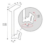 STAFFA DA SOFFITTO 32 VESA 100X100 MAX 20KG