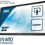 MON 22 REF AOC E2275PWJ FHD BK VGA/HDMI/DVI MULTIM. NO PIEDISTAL.