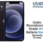 IPHONE 12 MINI 256GB RICOND. BLACK GRADO A++ GARANZIA 1Y BATT.NUOVA
