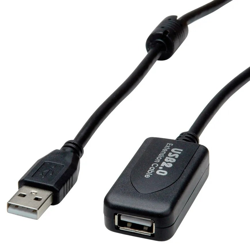 S3114_1.jpg CAVO USB 2.0 A-A 5M M/F BK RIPETITORE SEGNALE - immagine 1