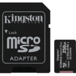 SD MICRO 256GB CL10 UHS-I CON ADATT 100MB/S LET.85MB/S SCRIT.KINGSTON