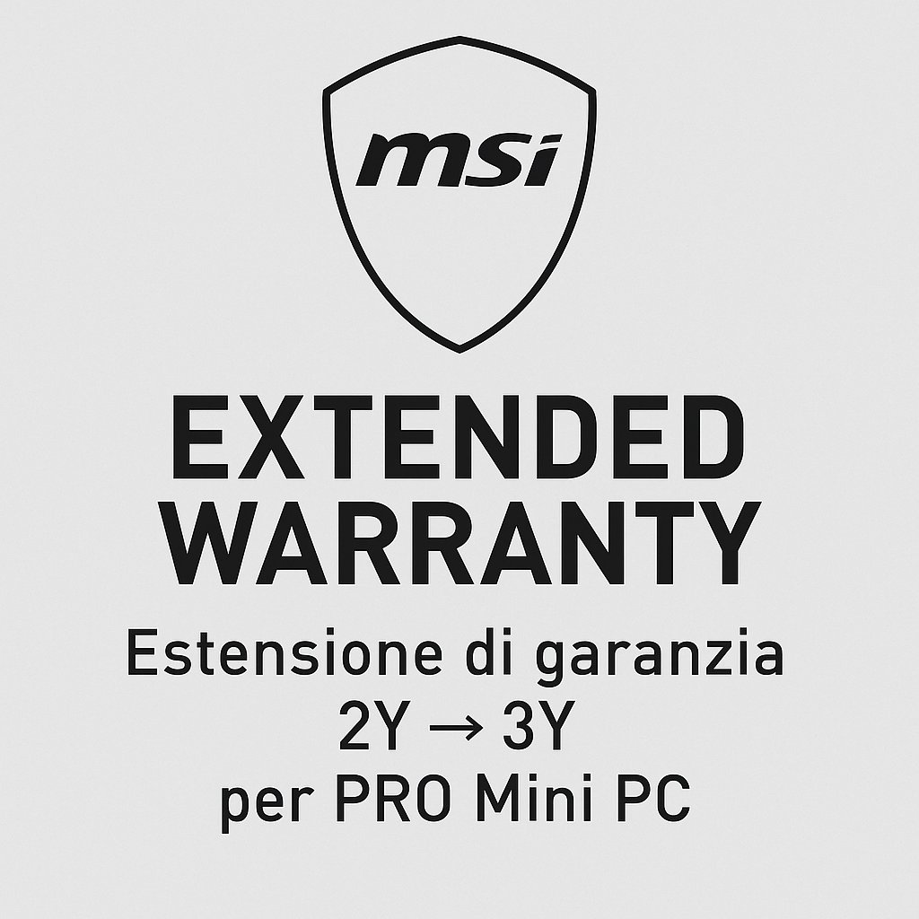 Y06-1151902-MSI_1.jpg ESTENSIONE DI GARANZIA MSI EXT 1Y PER PRO MINI PC ESTENSIONE 1 ANNO - immagine 1