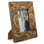 Lrg Mango Wood Picture Frame (for 13x18cm) 28x23x2cm - Buddha - Black