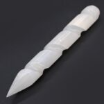 Selenite Spiral Wands - 16 cm (Point One Ends) - immagine 2
