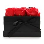 Soap Flower Gift Bouquet - 9 Red Roses - Square - immagine 10