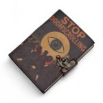 Leather Printed Notebook – Stop Doom Scrolling - 17.8x12.7 cm - immagine 7