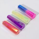 Gemstone Obelisk Point approx 9cm - Aurura Crystal Quartz - Purple - immagine 2