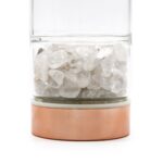 Crystal Glass Tea Infuser Bottle - Rose Gold - Rock Quartz - immagine 2
