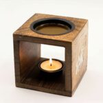 Square Mango Wood Oil Burner  - Elephant - immagine 5
