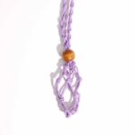 Crystal Gemstone Necklace Cord 45cm/18inch - Purple - immagine 4