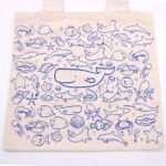 Big Cotton Shopping Bag - 38x42cm - Sea Life - 10oz - immagine 2