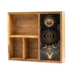 Four Section Tarot Box with Card Holder