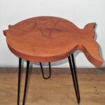 Albasia Wood Fish Stand - Terracotta - immagine 2