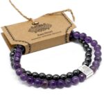 Magnetic Gemstone Bracelet - Amethyst - immagine 3